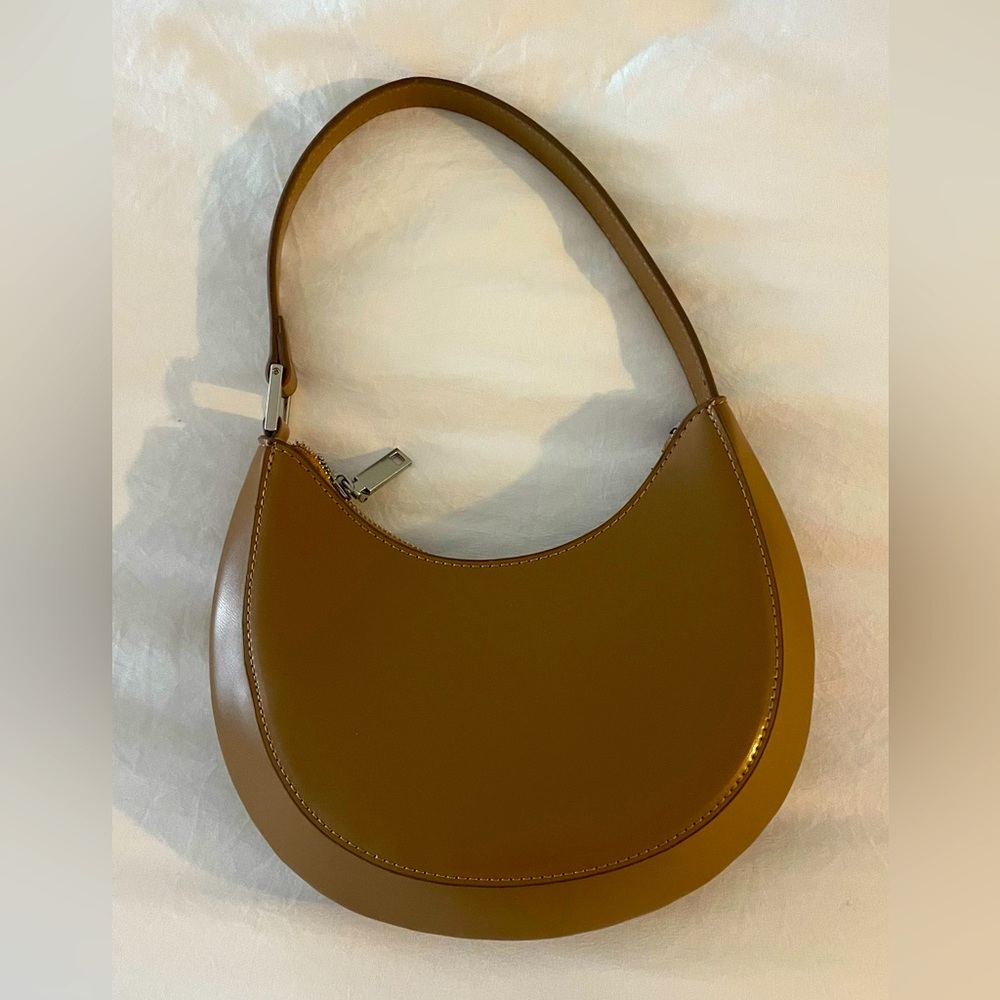 Mango Brown Faux Leather Bag